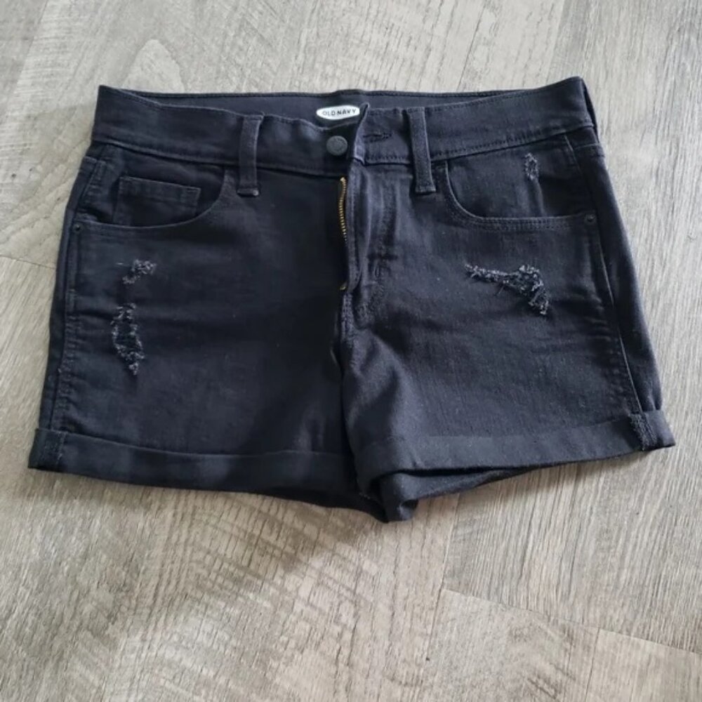 Old Navy Black Boyfriend Jean Shorts.